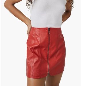 Free people Vegan leather skirt